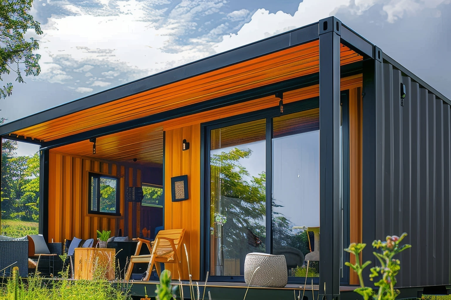 Aménagement d'un studio à l'aide de conteneur